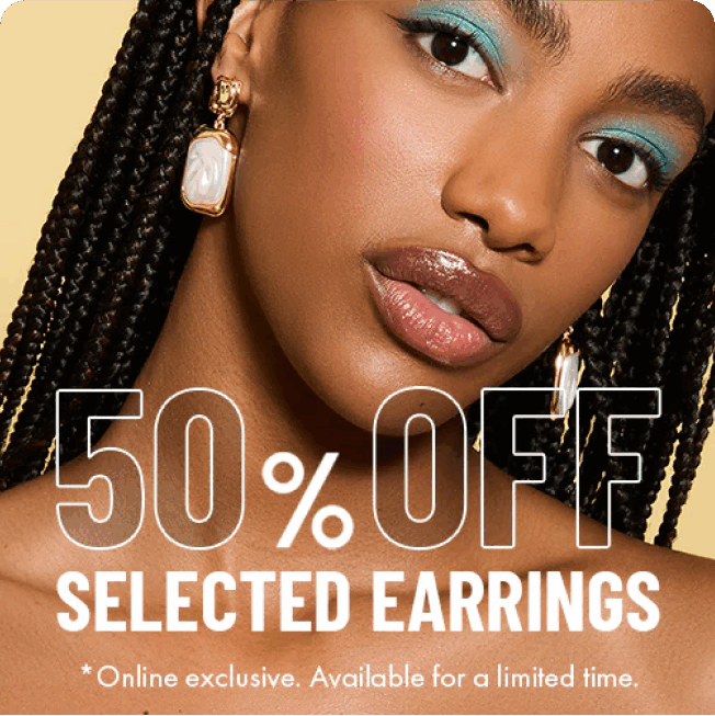 Jewelry - 50% Off Selected Earrings Ad